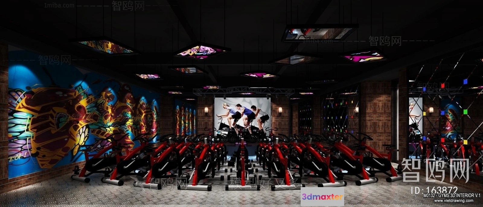 1370463 - GYM - 3D Interior Scene - 3D Models - 120 3D Max