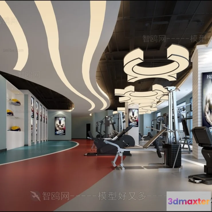 1370526 - GYM - 3D Interior Scene - 3D Models - 121 3D Max