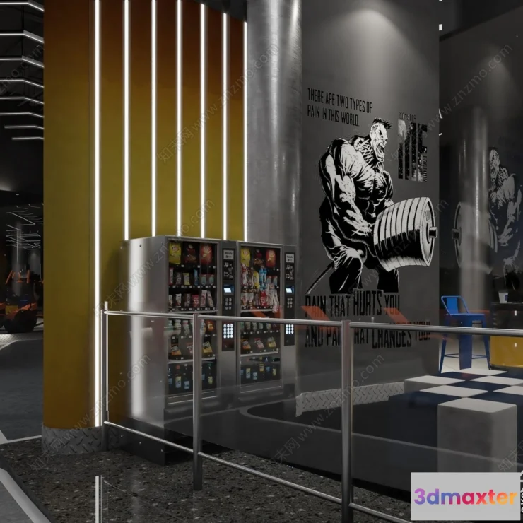 1370666 - GYM - 3D Interior Scene - 3D Models - 123 3D Max