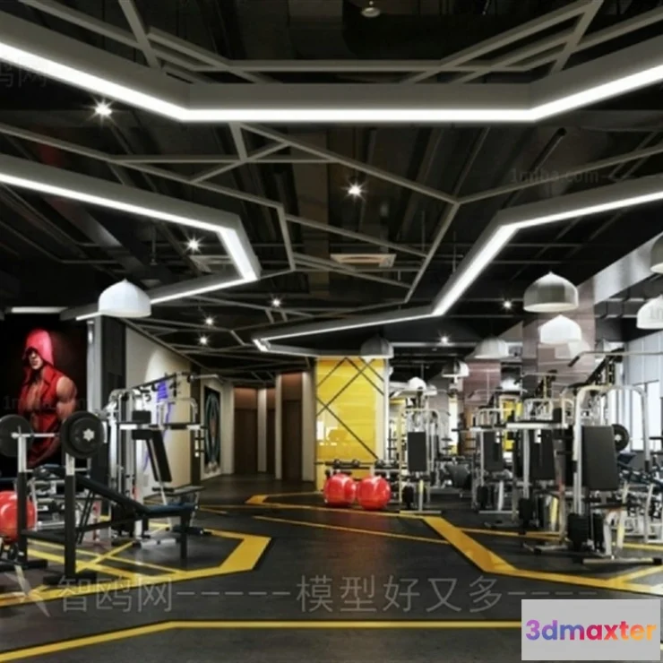 1370878 - GYM - 3D Interior Scene - 3D Models - 126 3D Max