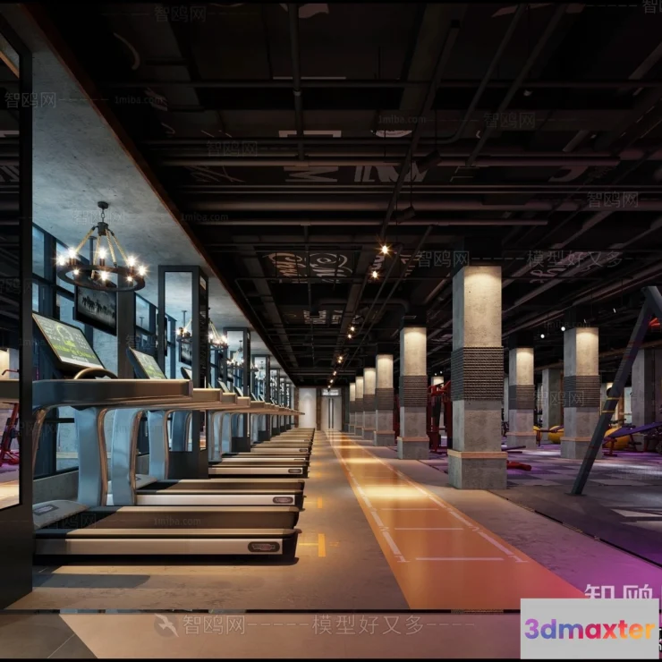 1370971 - GYM - 3D Interior Scene - 3D Models - 127 3D Max