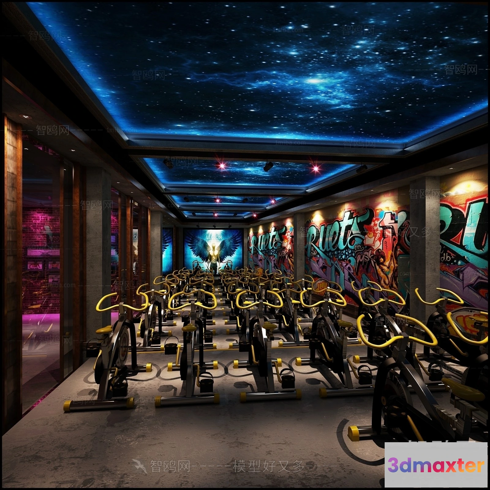 1371280 - GYM - 3D Interior Scene - 3D Models - 132 3D Max