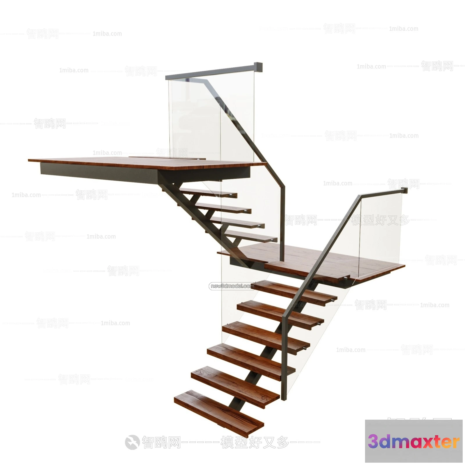 1371342 - Staircase Decoration - 3D Interior Scene - 3D Models - 111 3D Max