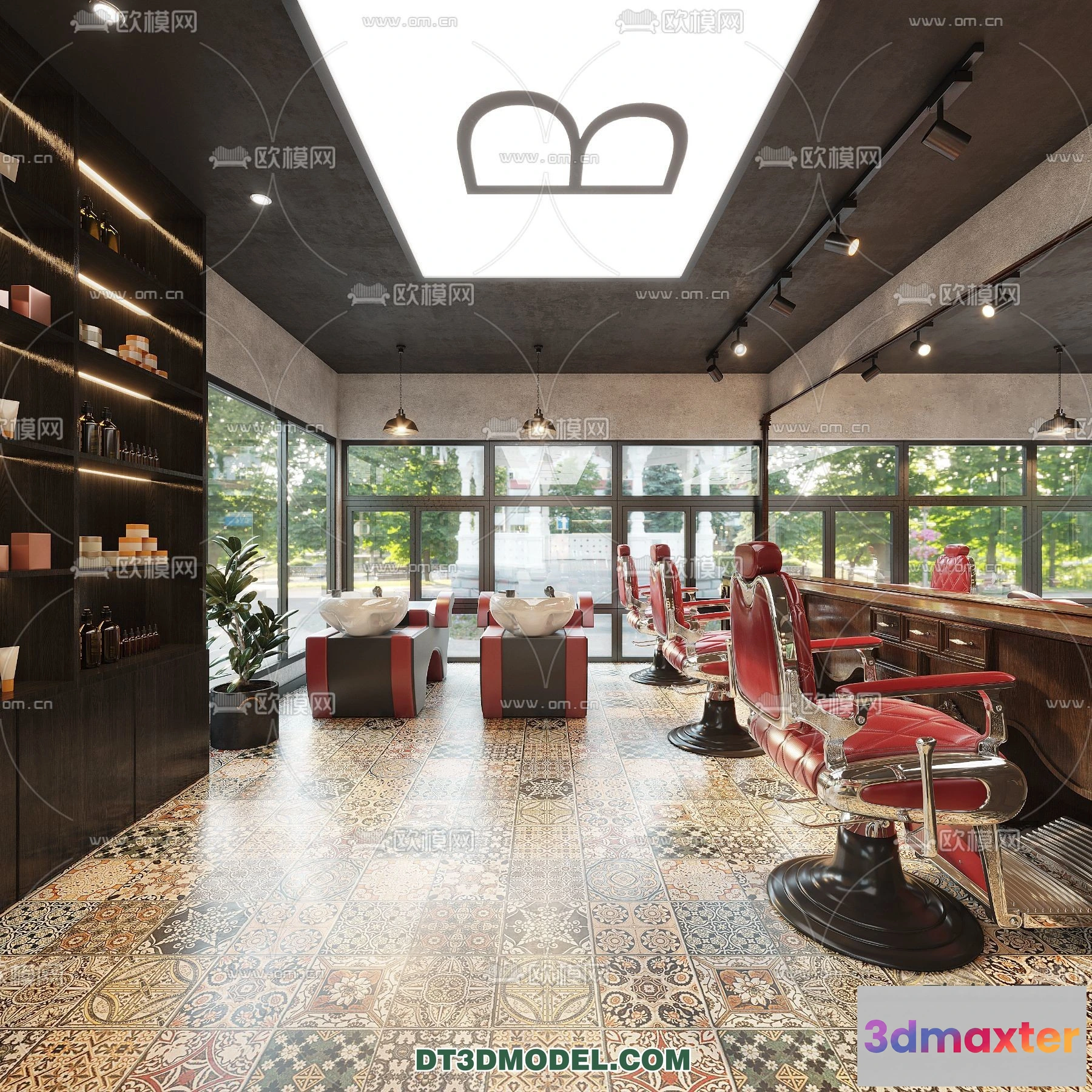 1371791 - Hair Salon - 3D Interior Scene - 054 3D Max