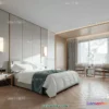 1372135 - Bedroom For Hotel - 3D Scene - Interior Design - 014 3D Max