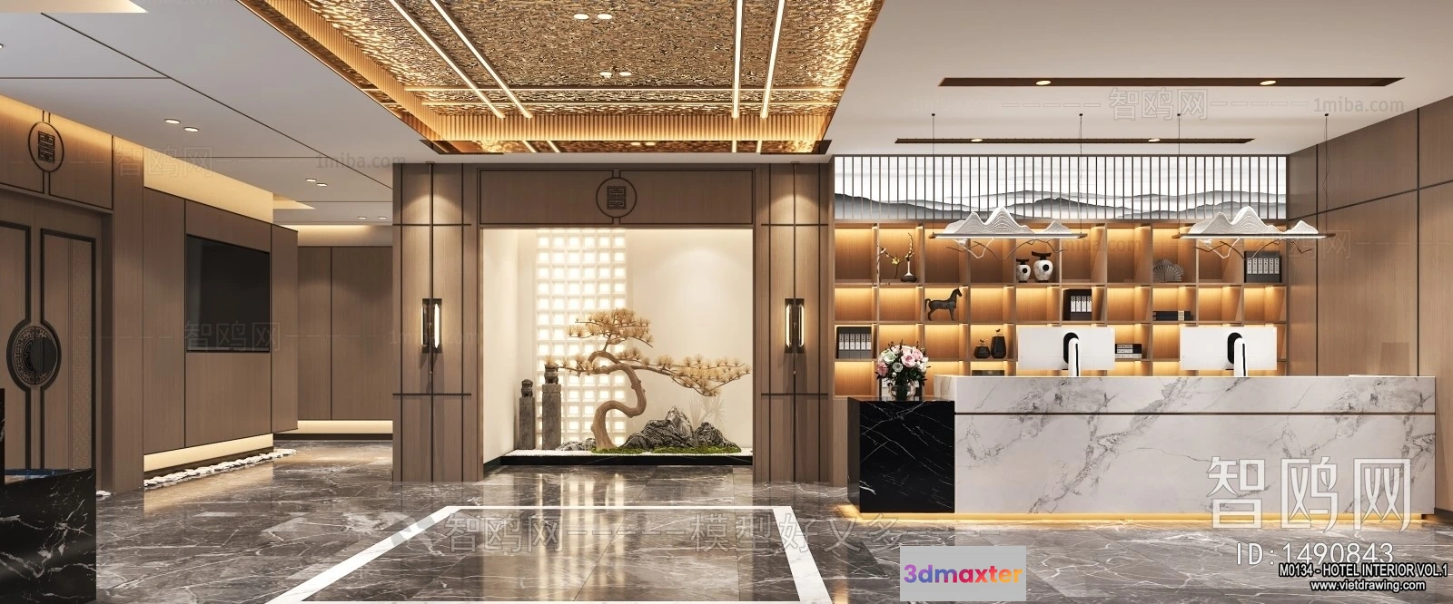 1372141 - Hotel - Bedroom - 3D Interior Scene - 3D Models - 050 3D Max