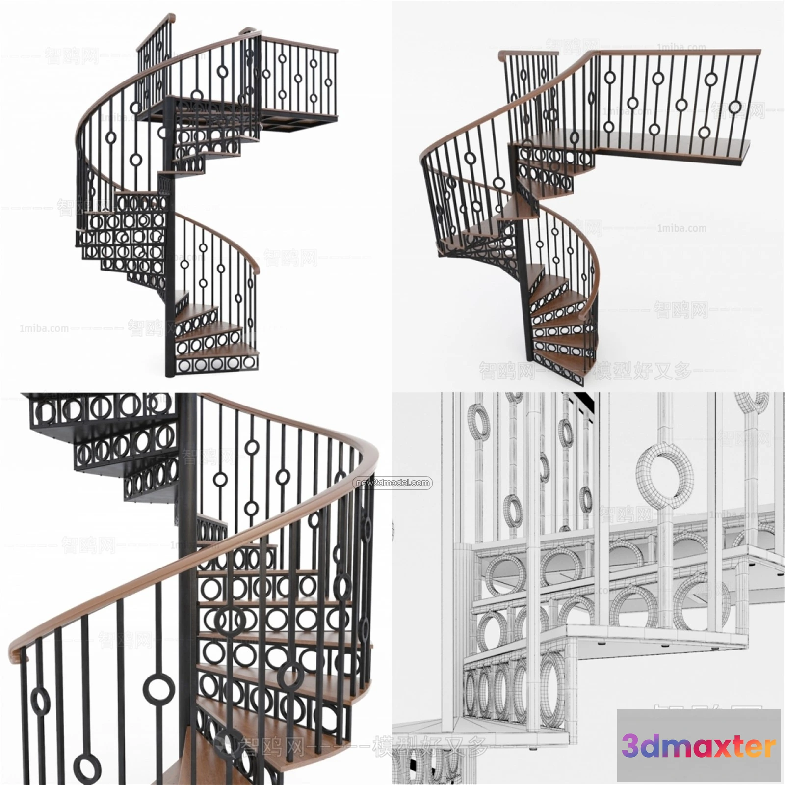 1372313 - Staircase Decoration - 3D Interior Scene - 3D Models - 126 3D Max