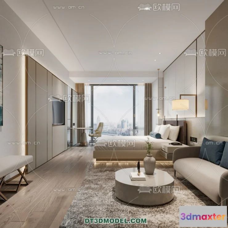 1372606 - Bedroom For Hotel - 3D Scene - Interior Design - 021 3D Max