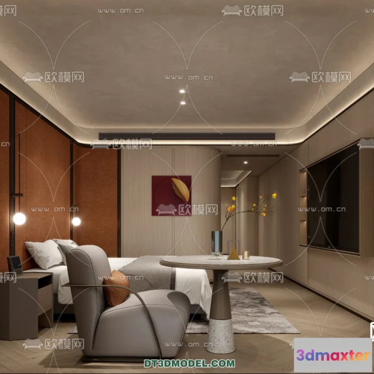 1373302 - Bedroom For Hotel - 3D Scene - Interior Design - 032 3D Max