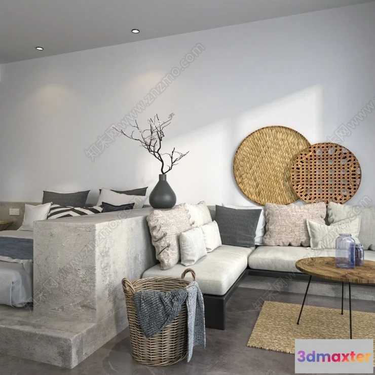 1373789 - Homestay 3D Interior Scene - 3D Models - 156 3D Max