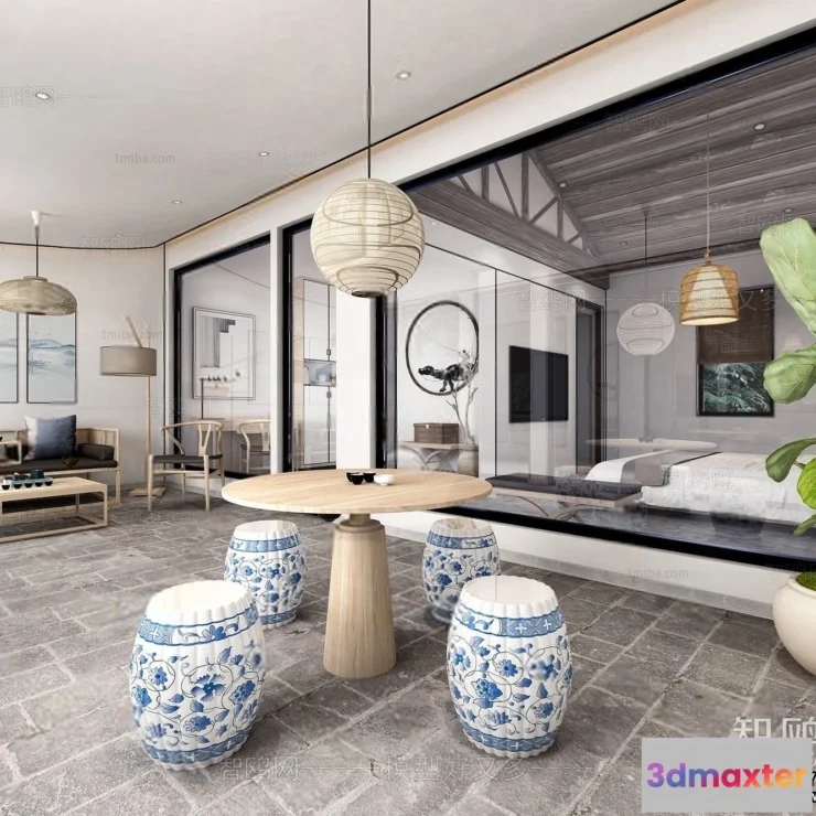 1373936 - Homestay 3D Interior Scene - 3D Models - 158 3D Max