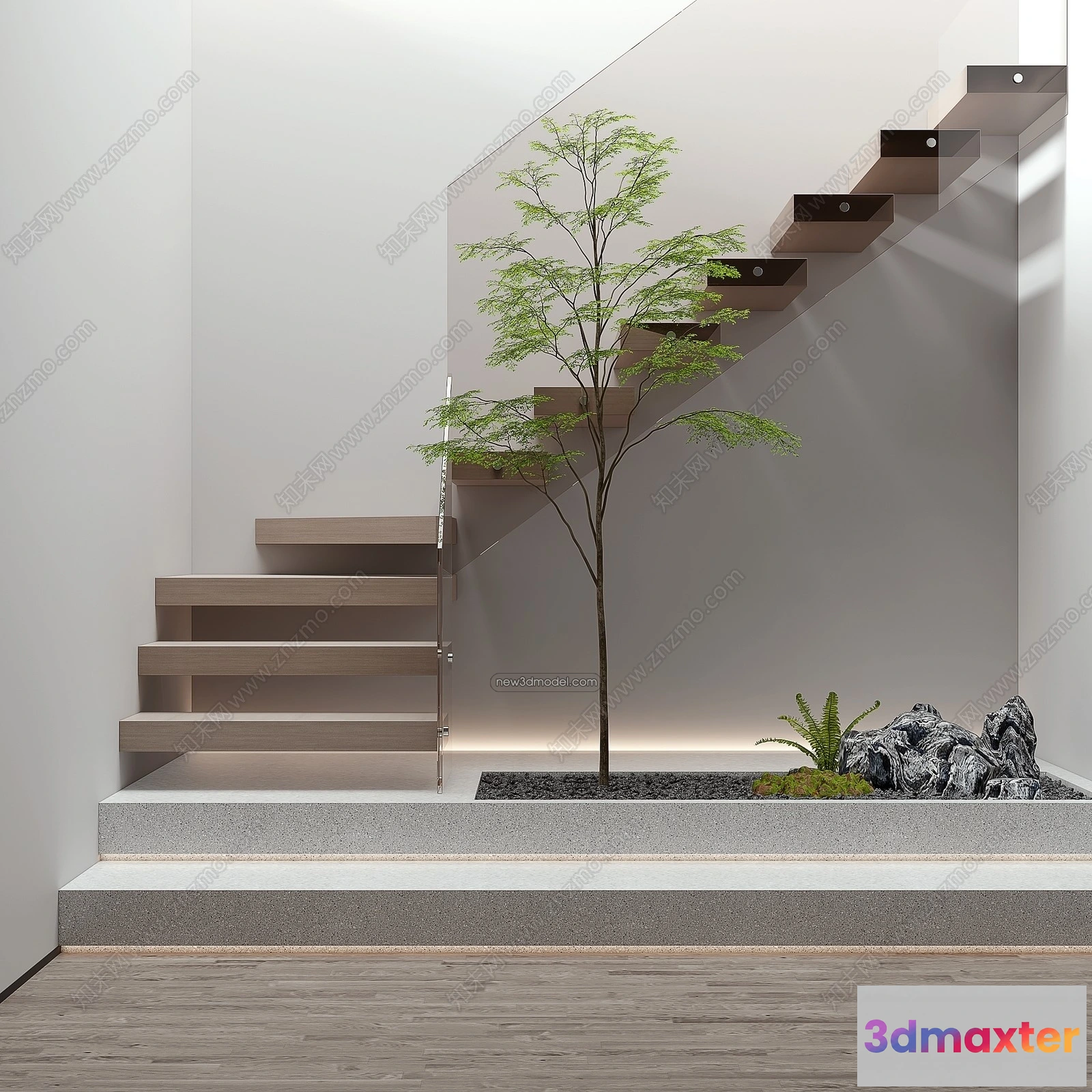 1374125 - Staircase Decoration - 3D Interior Scene - 3D Models - 154 3D Max
