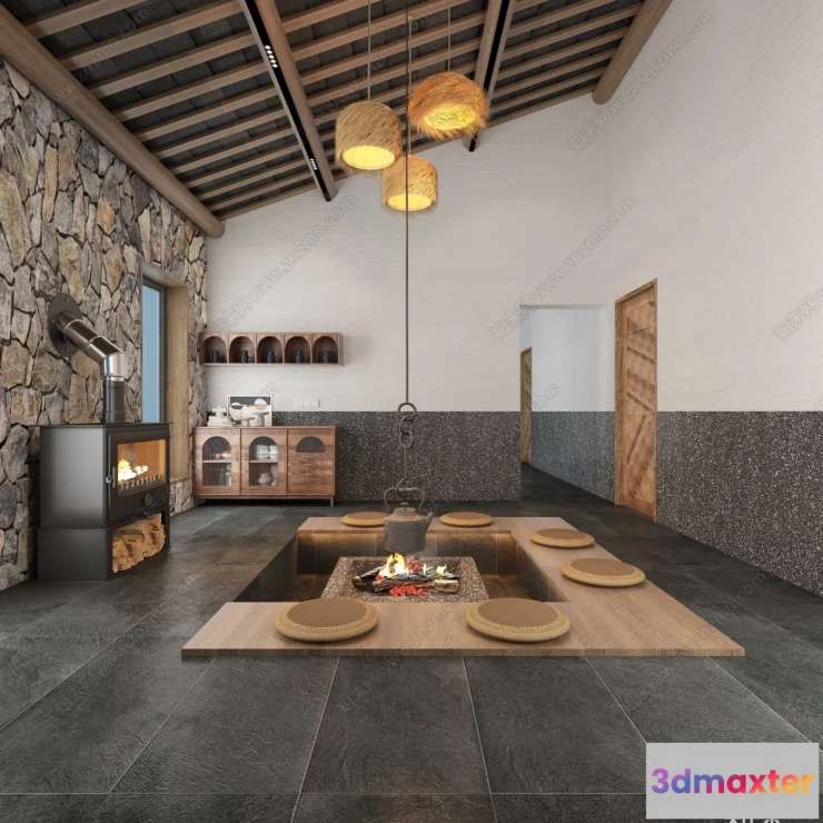 1374126 - Homestay 3D Interior Scene - 3D Models - 161 3D Max