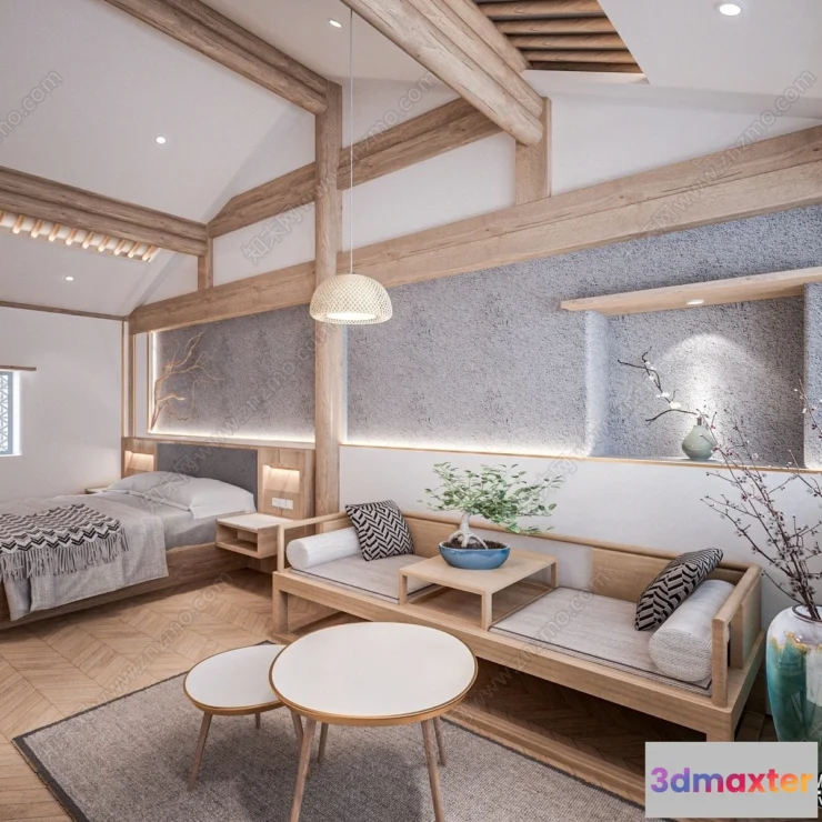 1374379 - Homestay 3D Interior Scene - 3D Models - 165 3D Max