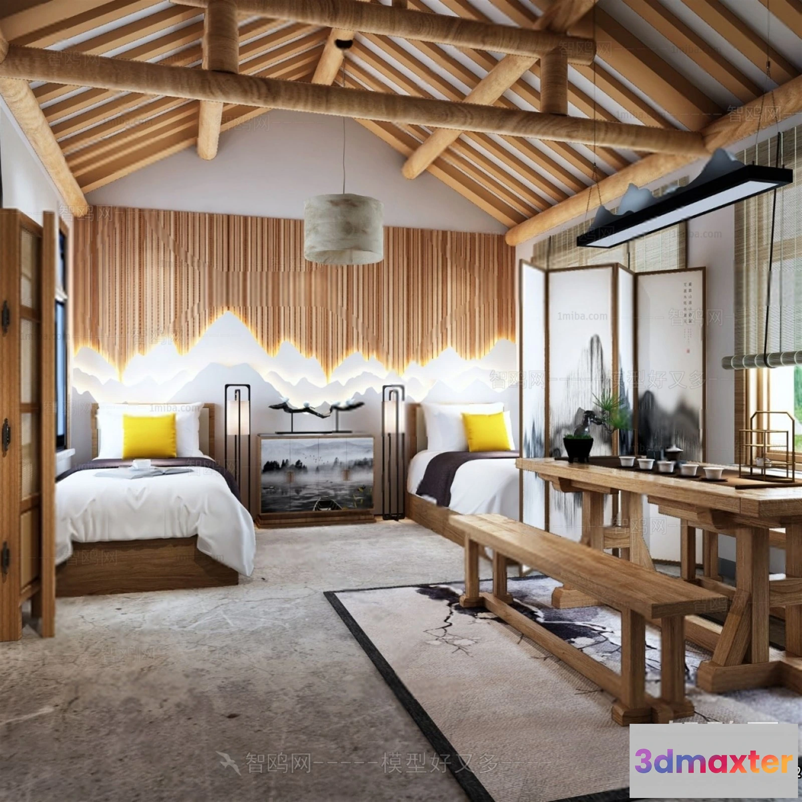 1374641 - Homestay 3D Interior Scene - 3D Models - 169 3D Max