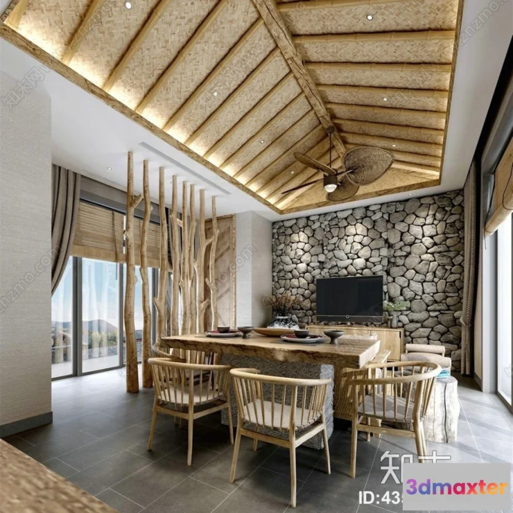 1374773 - Homestay 3D Interior Scene - 3D Models - 171 3D Max