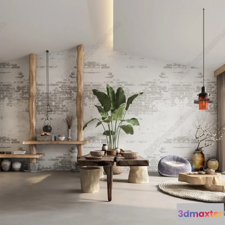1375316 - Homestay 3D Interior Scene - 3D Models - 179 3D Max