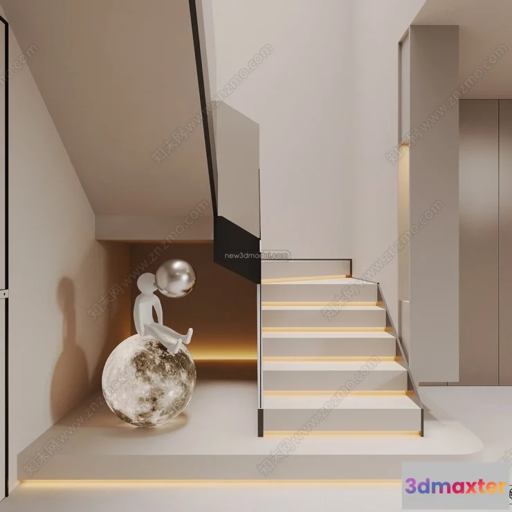 1375649 - Staircase Decoration - 3D Interior Scene - 3D Models - 178 3D Max