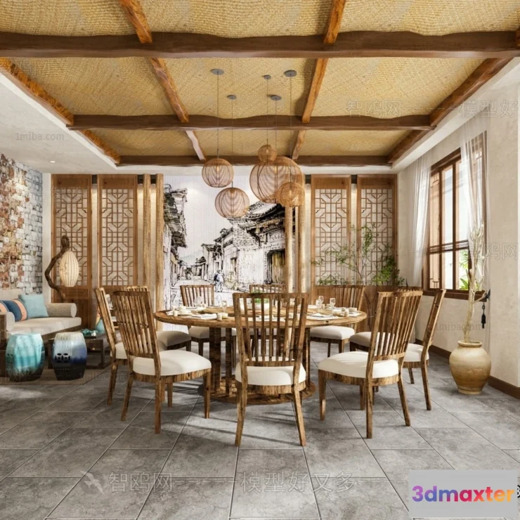 1375741 - Homestay 3D Interior Scene - 3D Models - 185 3D Max