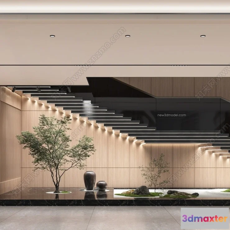 1376460 - Staircase Decoration - 3D Interior Scene - 3D Models - 191 3D Max