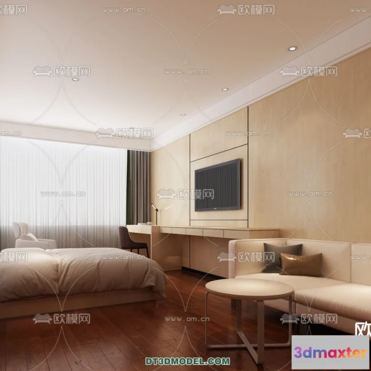 1376505 - Bedroom For Hotel - 3D Scene - Interior Design - 081 3D Max