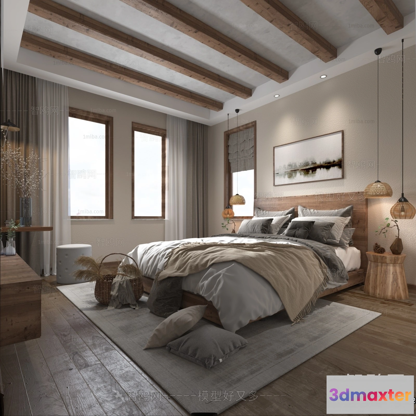 1377140 - Homestay 3D Interior Scene - 3D Models - 206 3D Max