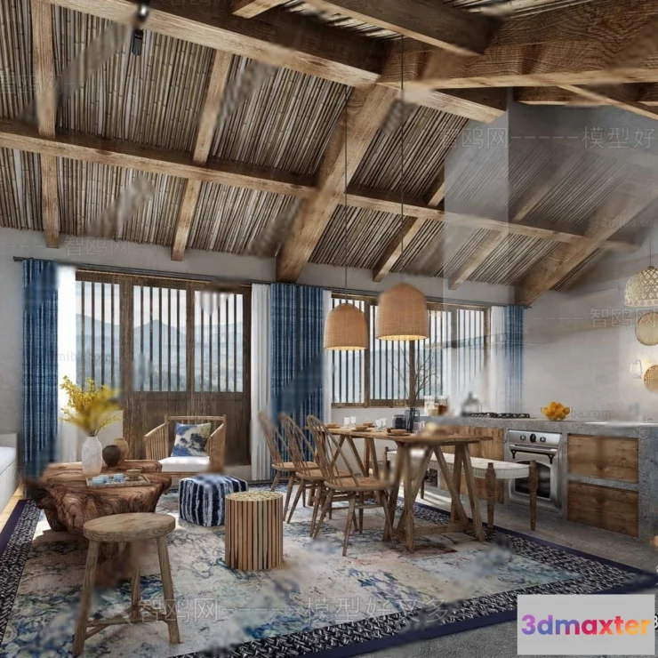 1378605 - Homestay 3D Interior Scene - 3D Models - 228 3D Max