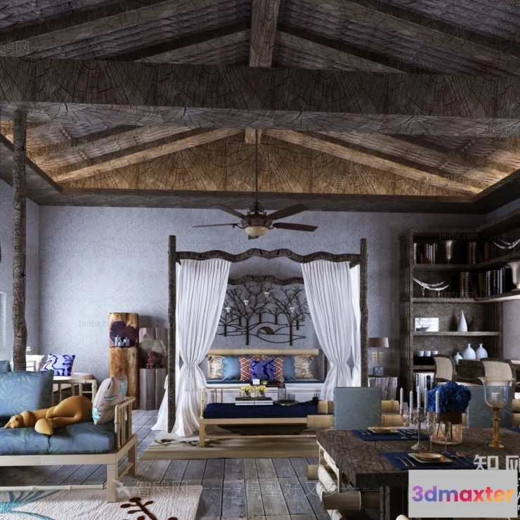 1378993 - Homestay 3D Interior Scene - 3D Models - 234 3D Max