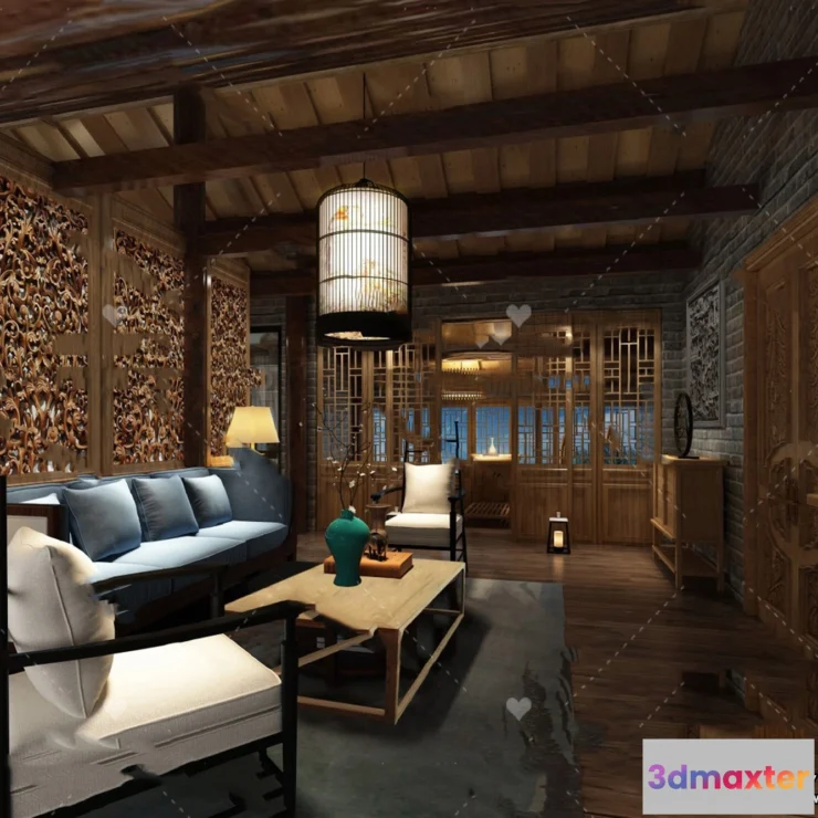 1379126 - Homestay 3D Interior Scene - 3D Models - 236 3D Max