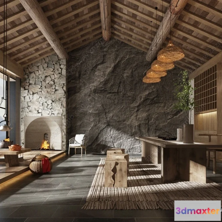 1379406 - Homestay 3D Interior Scene - 3D Models - 240 3D Max