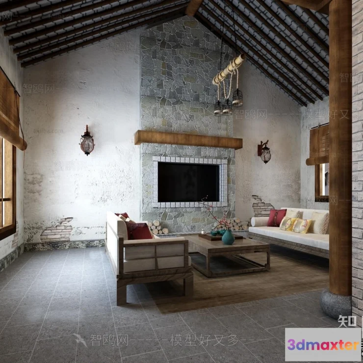 1380966 - Homestay 3D Interior Scene - 3D Models - 264 3D Max