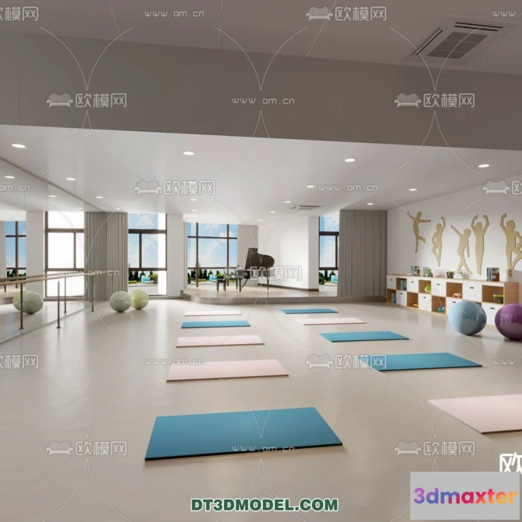 1382676 - Yoga Room With Thoughtful Design - 3D Scenes - 059 3D Max