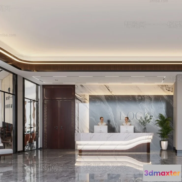 1384853 - Hotel - Reception - 3D Interior Scene - 3D Models - 322 3D Max