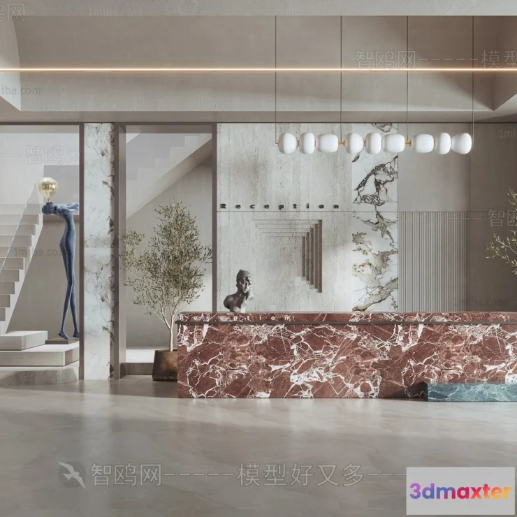 1385198 - Hotel - Reception - 3D Interior Scene - 3D Models - 327 3D Max
