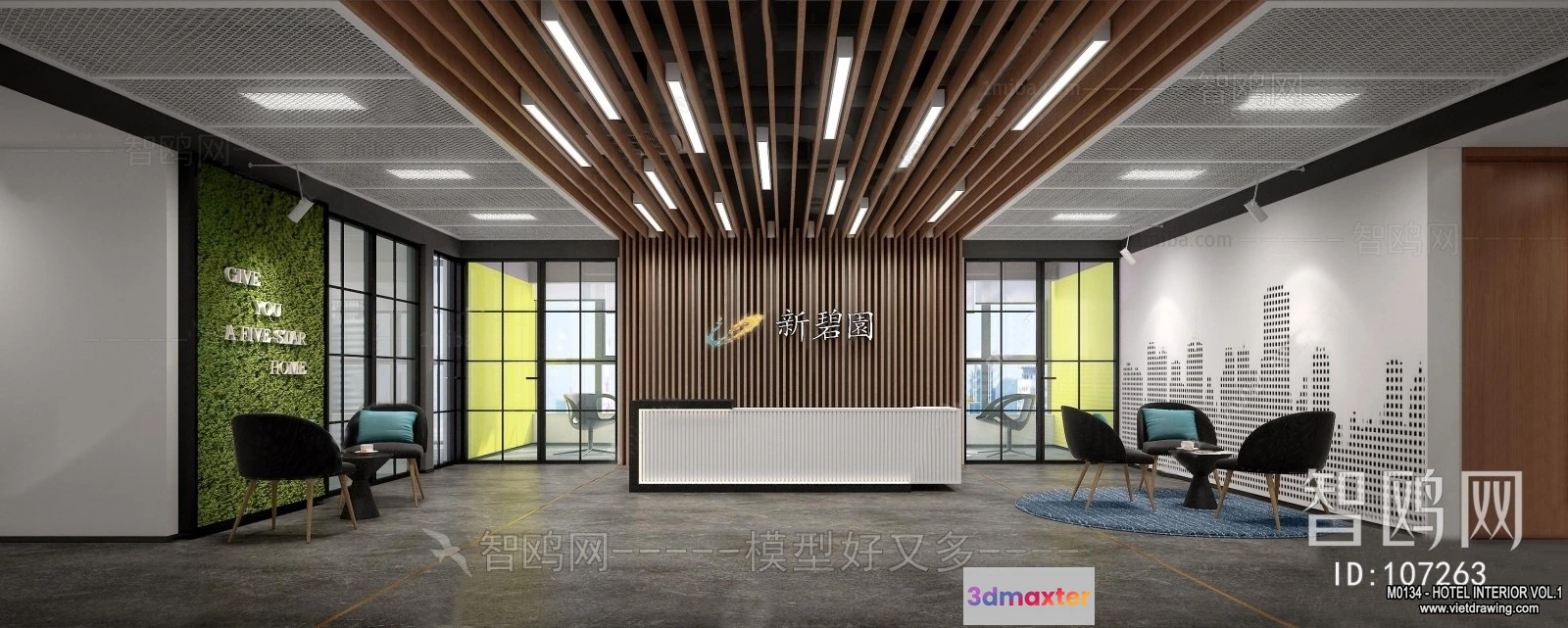 1385265 - Hotel - Reception - 3D Interior Scene - 3D Models - 328 3D Max