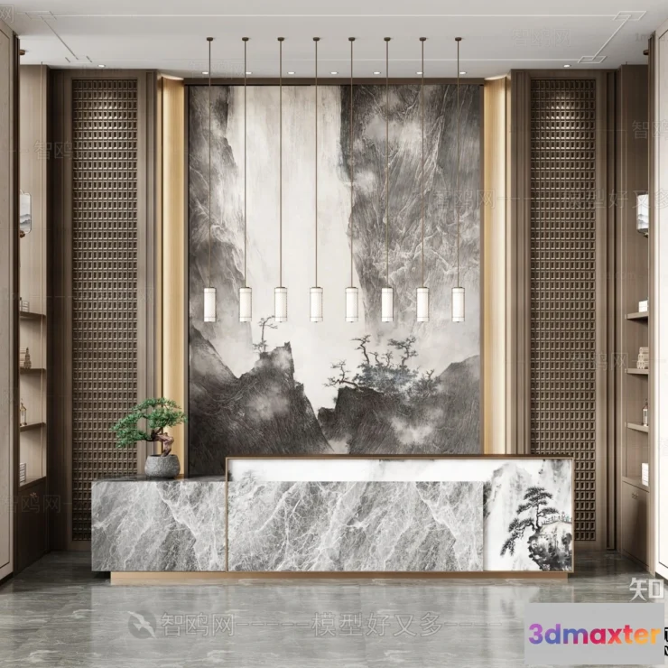1385887 - Hotel - Reception - 3D Interior Scene - 3D Models - 338 3D Max