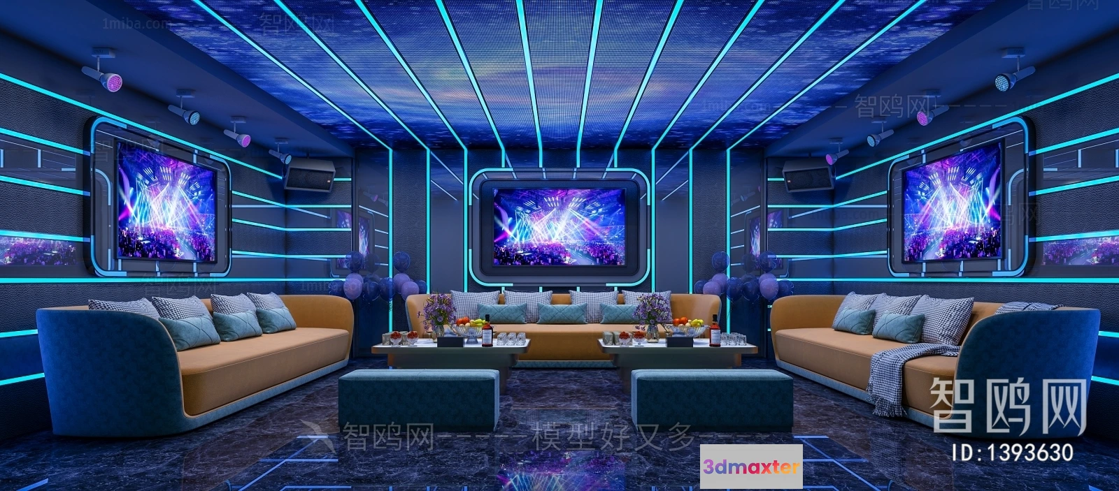 1386424 - Karaoke - Bar - KTV 3D Interior Scenes - 060 3D Max