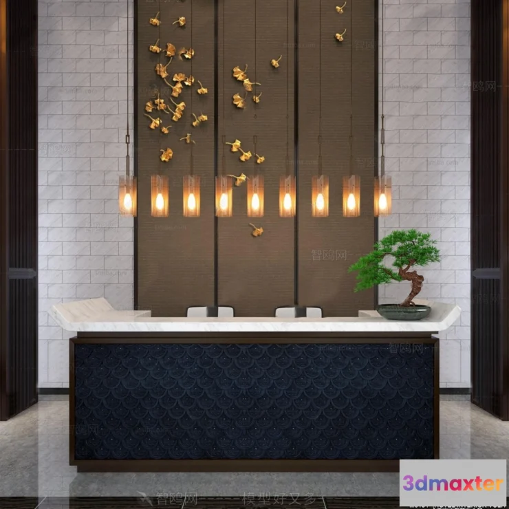 1387009 - Hotel - Reception - 3D Interior Scene - 3D Models - 355 3D Max
