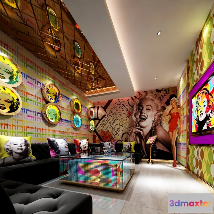 1387467 - Karaoke - Bar - KTV 3D Interior Scenes - 076 3D Max