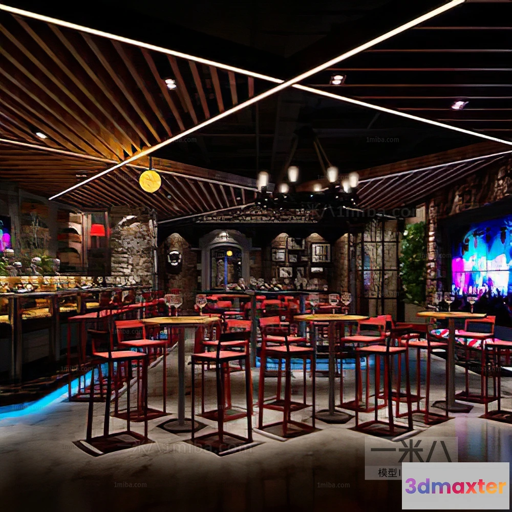 1389017 - Karaoke - Bar - KTV 3D Interior Scenes - 100 3D Max
