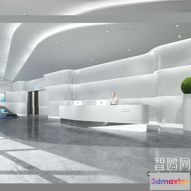 1389099 - Hotel - Reception - 3D Interior Scene - 3D Models - 386 3D Max