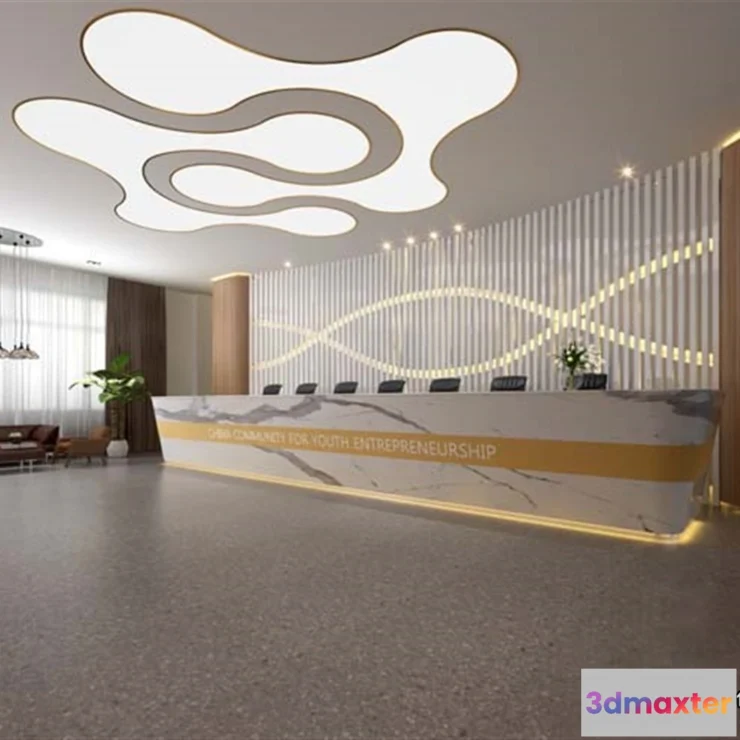1389297 - Hotel - Reception - 3D Interior Scene - 3D Models - 389 3D Max