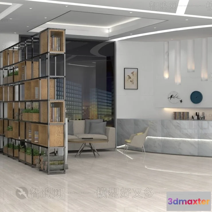 1390013 - Hotel - Reception - 3D Interior Scene - 3D Models - 400 3D Max