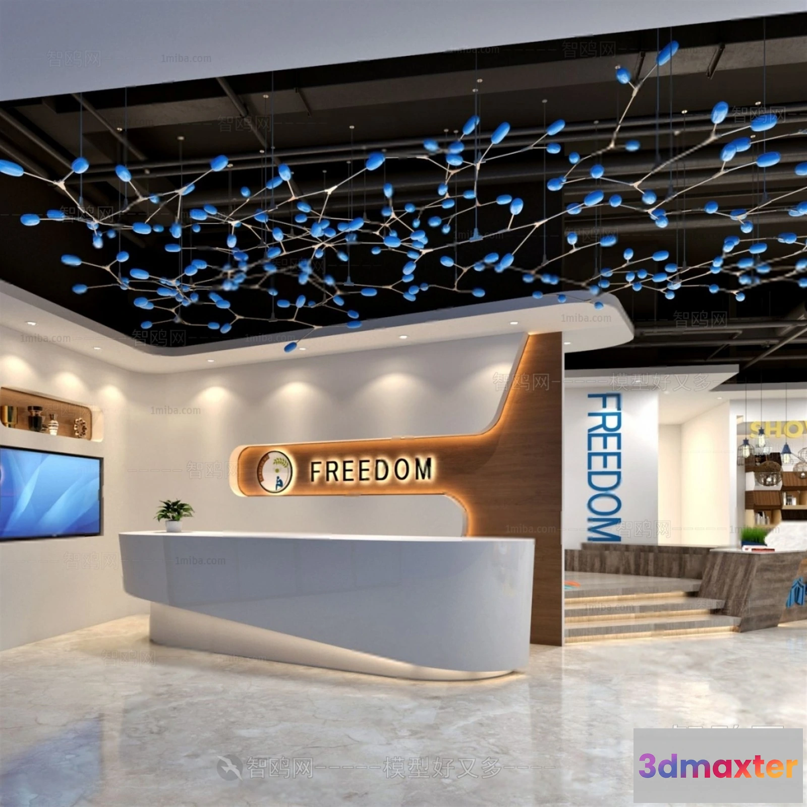 1390145 - Hotel - Reception - 3D Interior Scene - 3D Models - 402 3D Max