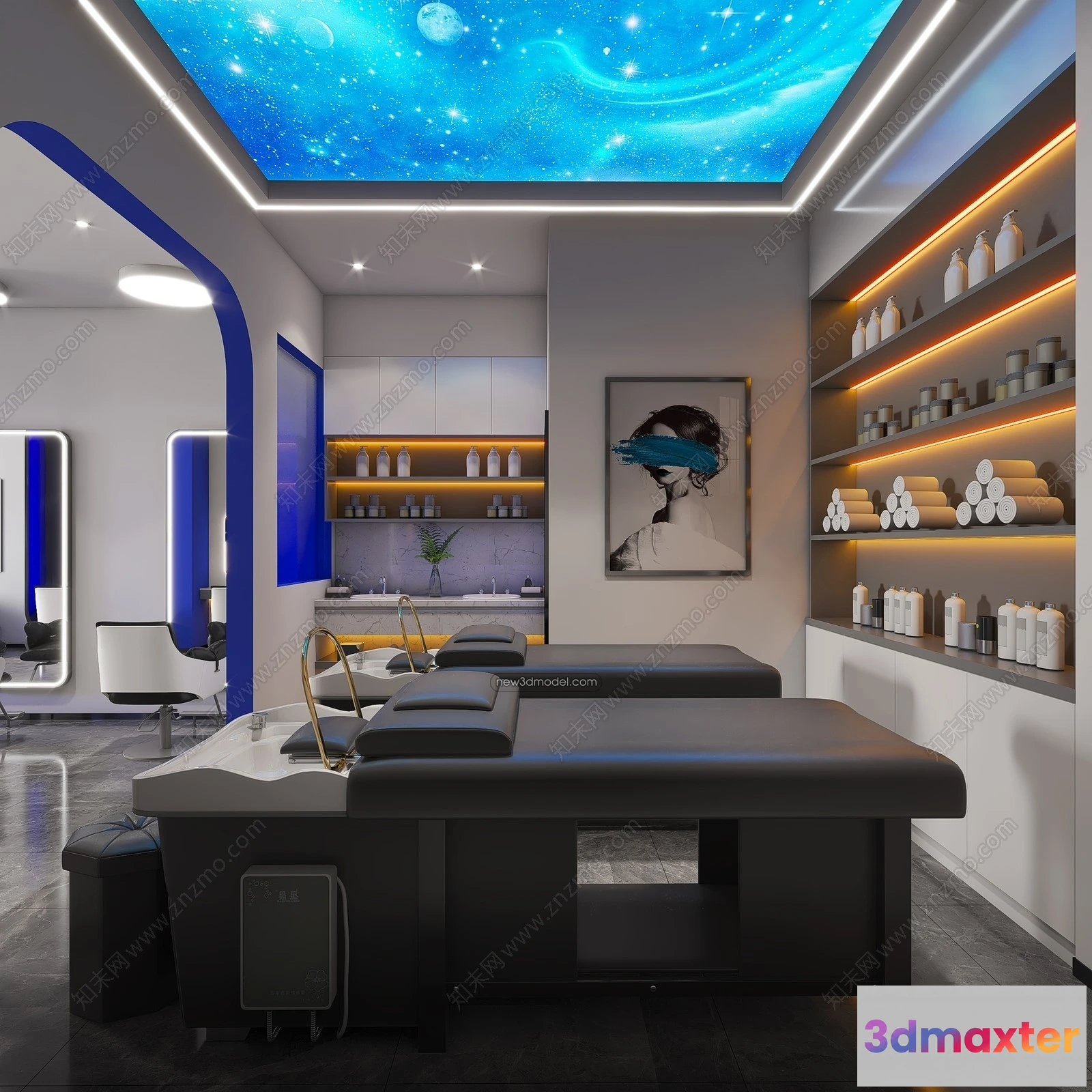 1390369 - Hair Salon - 3D Interior Scene - 3D Models - 046 3D Max