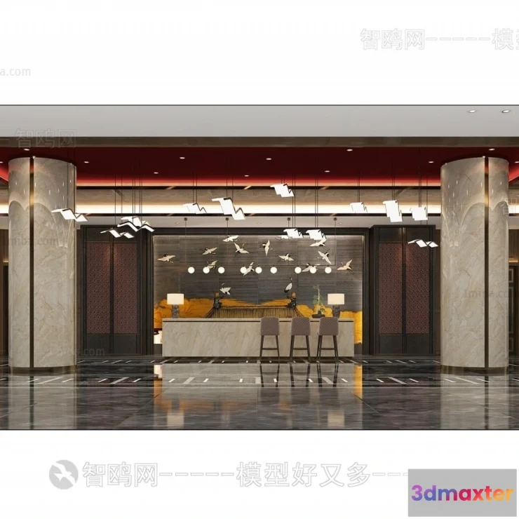 1390565 - Hotel - Reception - 3D Interior Scene - 3D Models - 408 3D Max