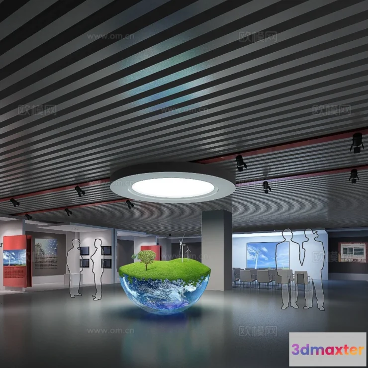 1515728 - Exhibition Room - 3D Model For Interior Design - 1034 3D Max