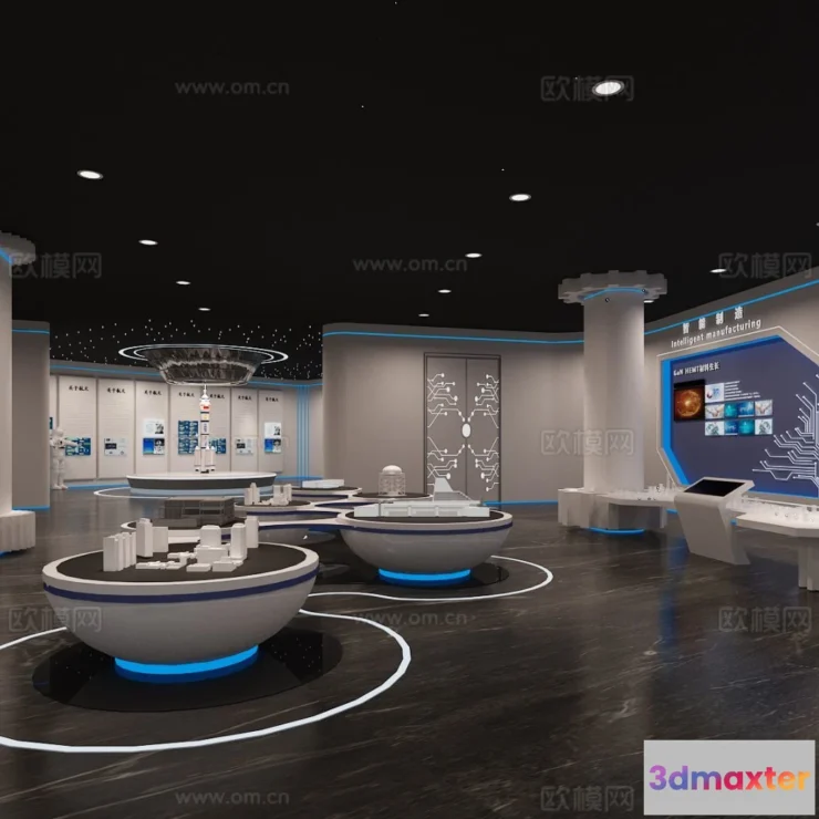 1515762 - Exhibition Room - 3D Model For Interior Design - 1051 3D Max