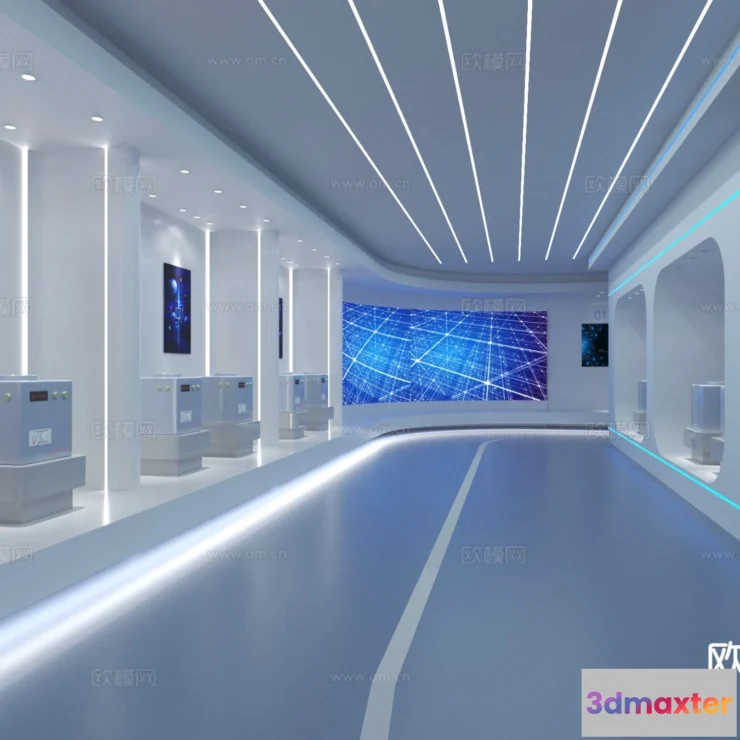 1515818 - Exhibition Room - 3D Model For Interior Design - 1079 3D Max