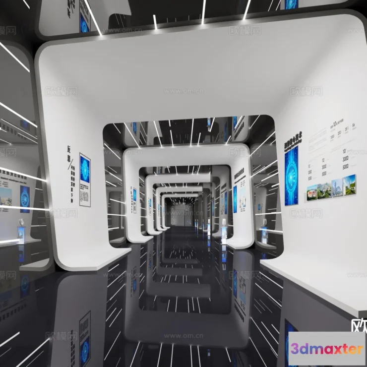 1515846 - Exhibition Room - 3D Model For Interior Design - 1093 3D Max